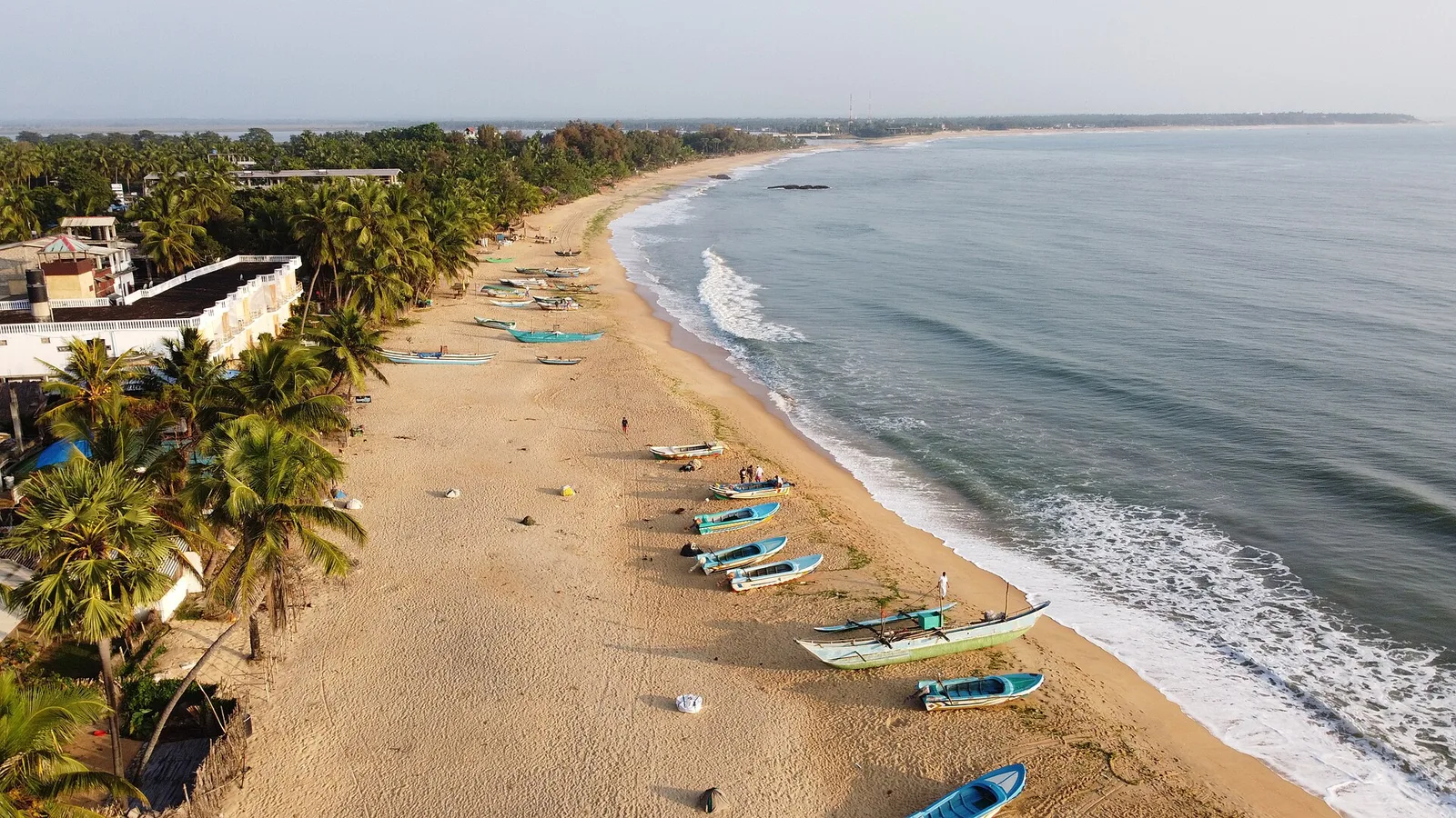 Tropical shore near Arugam Bay on Sri Lanka's east coast