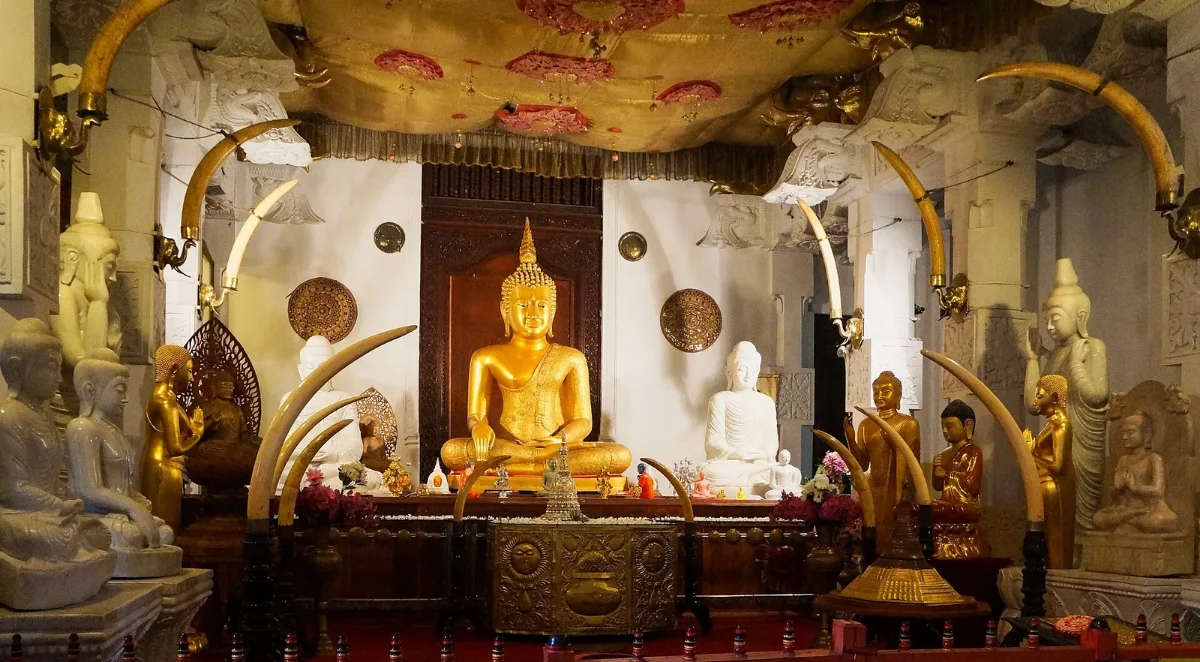 Temple of the Tooth in Kandy, Sri Lanka