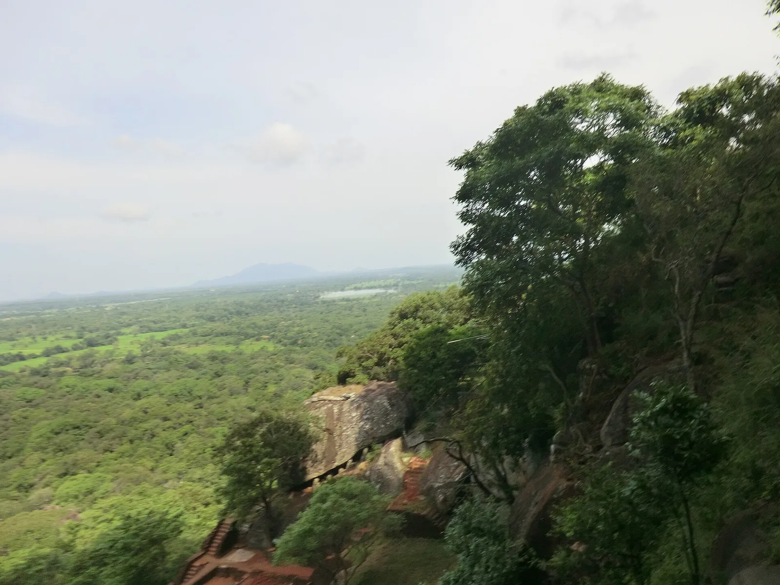 Water gardens and green grounds below Sigiriya Rock