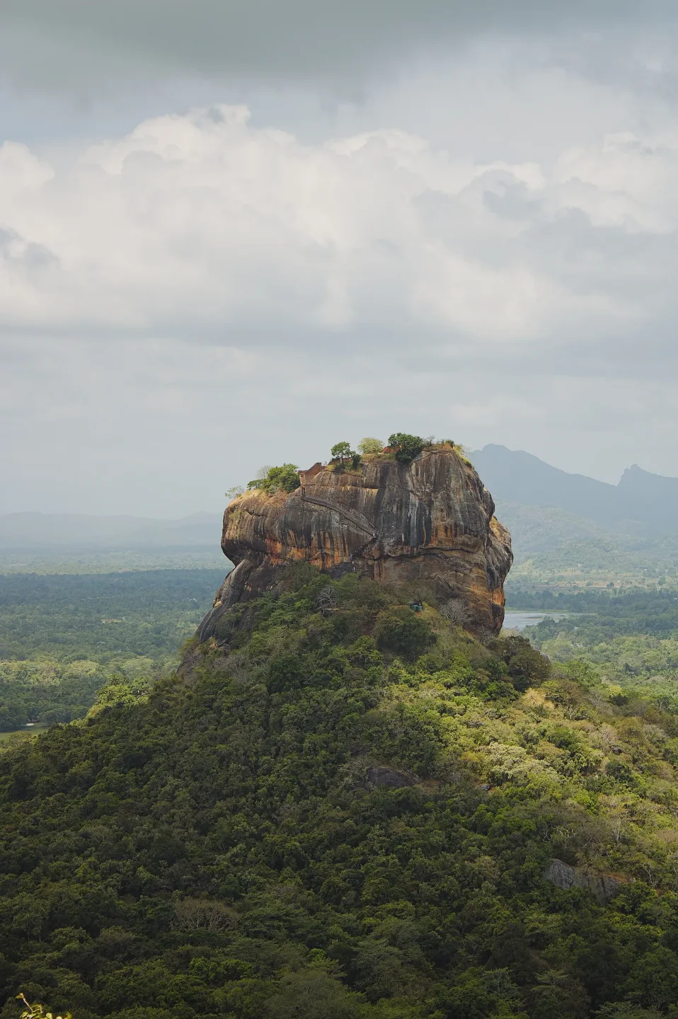 Sigiriya rising above the forest in Sri Lanka
