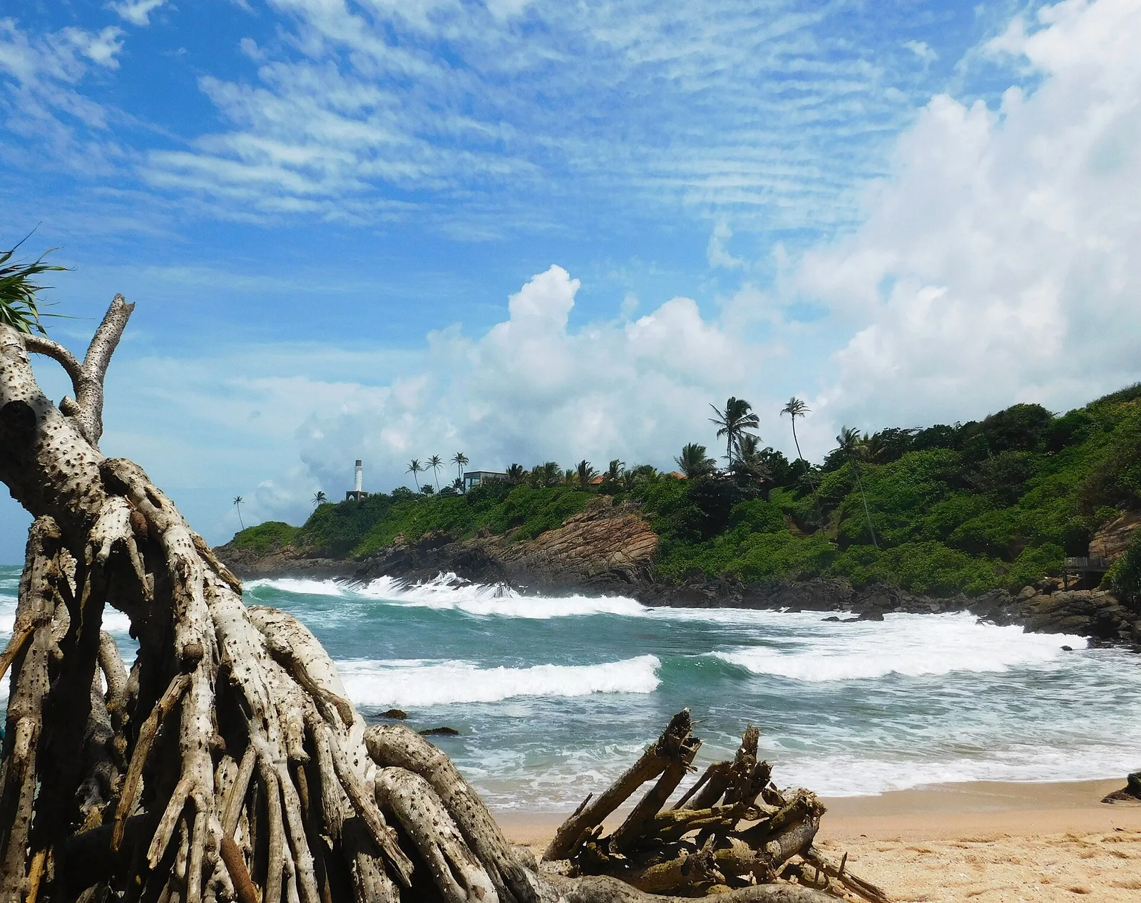 Open tropical coast along southern Sri Lanka